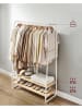 Songmics Kleiderständer in Weiß/ Hellbraun - (B)100 x (H)160 x (T)45 cm