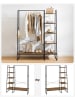 Songmics Standgarderobe in Schwarz/ Braun - (B)120 x (H)160 x (T)45 cm