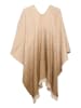 Cream Poncho in Beige