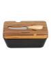 Homla Butterdose ''Mooka'' in Schwarz/ Braun - (B)11 x (H)6,5 x (T)16 cm