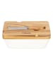 Homla Butterdose ''Mooka'' in Weiß/ Hellbraun - (L)16 x (B)11 cm