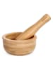 Homla 2tlg. Set: Mörser mit Stößel "Bambou" in Hellbraun