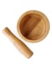 Homla 2-delige set: vijzel en stamper "Bambou" lichtbruin