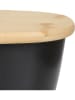 Homla Brotkasten "Nores" in Schwarz/ Beige - (B)37 x (H)14 x (T)22 cm