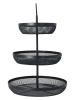 Homla Etagere ''Grido'' in Schwarz - (H)42 x Ø 32 cm