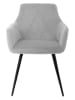 Homla Stuhl "Felice" in Grau - (B)56 x (H)86 x (T)61 cm