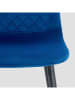 Homla Stuhl "Noir" in Blau/ Schwarz - (B)44 x (H)85 x (T)52 cm