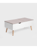Homla Salontafel "Anzabi" beige/wit - (B)105 x (H)43,5 x (D)50,5 cm
