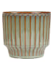 Homla Blumentopf "Maya" in Grün/ Orange - (H)12,8 x Ø 13,8 cm 