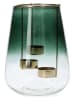 Homla Windlicht ''Galia'' groen - (H)20 x Ø 15 cm