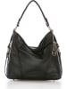 Mia Tomazzi Leren schoudertas "Castello" zwart - (B)35 x (H)29 x (D)12 cm