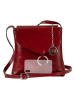 Mia Tomazzi Leder-Umhängetasche "Ortica" in Rot - (B)22 x (H)20 x (T)5 cm