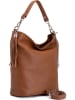 Mia Tomazzi Leder-Schultertasche "Sabaudia" in Braun - (B)26 x (H)28 x (T)12 cm