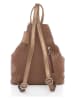 Mia Tomazzi Leren rugzak "Sirietto" bruin - (B)28 x (H)35 x (D)13 cm