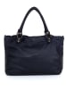 Mia Tomazzi Leder-Schultertasche "Comasina" in Schwarz - (B)35 x (H)30 x (T)9 cm