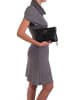 Mia Tomazzi Leder-Umhängetasche "Navigli" in Schwarz - (B)22 x (H)15 x (T)4 cm