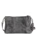 Mia Tomazzi Leder-Umhängetasche in Anthrazit - (B)23 x (H)16 x (T)2 cm