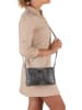 Mia Tomazzi Leren schoudertas antraciet - (B)23 x (H)16 x (D)2 cm