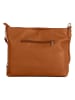 Mia Tomazzi Leder-Umhängetasche "Alerami" in Hellbraun - (L)30 x (B)10 x (H)24 cm