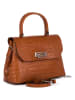 Mia Tomazzi Leren handtas "Tintoretto" cognackleurig - (B)28 x (H)20 x (D)12 cm
