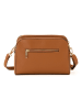 Mia Tomazzi Leder-Umhängetasche "Certosa" in Hellbraun - (B)24 x (H)16 x (T)8 cm