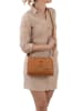 Mia Tomazzi Leder-Umhängetasche "Certosa" in Hellbraun - (B)24 x (H)16 x (T)8 cm
