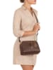 Mia Tomazzi Leder-Umhängetasche "Certosa" in Dunkelbraun - (B)24 x (H)16 x (T)8 cm