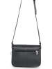 Mia Tomazzi Leder-Umhängetasche "Ontani" in Schwarz - (B)26 x (H)18 x (T)9 cm