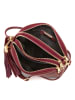 Mia Tomazzi Leren schoudertas "Gradisca" bordeaux - (B)22,5 x (H)16 x (D)7 cm