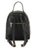 Mia Tomazzi Leder-Rucksack "Caiazzo" in Schwarz - (B)23 x (H)27 x (T)11 cm
