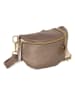 Mia Tomazzi Leder-Brustbeutel "Perugino" in Bronze - (B)23 x (H)13 x (T)2 cm