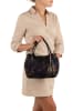Mia Tomazzi Leren handtas "Gonfalone" zwart/meerkleurig - (B)24 x (H)21 x (D)13 cm