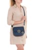 Mia Tomazzi Leder-Umhängetasche "Carracci" in Dunkelblau - (B)23 x (H)18 x (T)7 cm