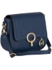 Mia Tomazzi Leder-Umhängetasche "Carracci" in Dunkelblau - (B)23 x (H)18 x (T)7 cm