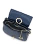 Mia Tomazzi Leren schoudertas "Carracci" donkerblauw - (B)23 x (H)18 x (D)7 cm