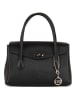 Mia Tomazzi Leren handtas "Viserba" zwart - (B)30 x (H)24 x (D)13 cm