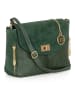 Mia Tomazzi Leder-Umhängetasche "Dergano" in Grün - (B)26 x (H)21 x (T)10 cm