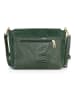 Mia Tomazzi Leder-Umhängetasche "Dergano" in Grün - (B)26 x (H)21 x (T)10 cm