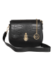 Mia Tomazzi Leder-Umhängetasche "Barbavara" in Schwarz - (B)19 x (H)17 x (T)6,5 cm