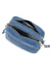 Mia Tomazzi Leder-Umhängetasche in Blau - (B)21 x (H)14 x (T)8 cm