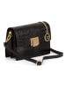 Mia Tomazzi Leder-Umhängetasche in Schwarz - (B)22 x (H)16 x (T)9 cm
