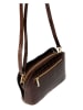 Mia Tomazzi Leren schoudertas ''Avancinio'' bruin - (B)24 x (H)17 x (D)9 cm