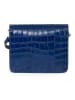 Mia Tomazzi Leder-Umhängetasche in Dunkelblau - (B)23 x (H)18 x (T)7 cm