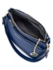 Mia Tomazzi Leren schoudertas "Bardolino" blauw - (B)25 x (H)17 x (D)13 cm
