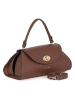 Mia Tomazzi Leder-Umhängetasche ''Bardelli'' in Braun - (B)33 x (H)15,5 x (T)15 cm