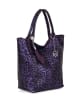 Mia Tomazzi Leren shopper "Barozzi" paars - (B)31 x (H)36 x (D)20 cm