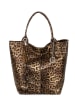 Mia Tomazzi Leder-Shopper "Barozzi" in Braun - (B)31 x (H)36 x (T)20 cm