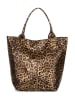 Mia Tomazzi Leder-Shopper "Barozzi" in Braun - (B)31 x (H)36 x (T)20 cm
