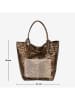Mia Tomazzi Skórzany shopper bag "Barozzi" w kolorze brązowym - 31 x 36 x 20 cm