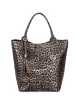 Mia Tomazzi Skórzany shopper bag "Barozzi" w kolorze szarobrązowym - 31 x 36 x 20 cm